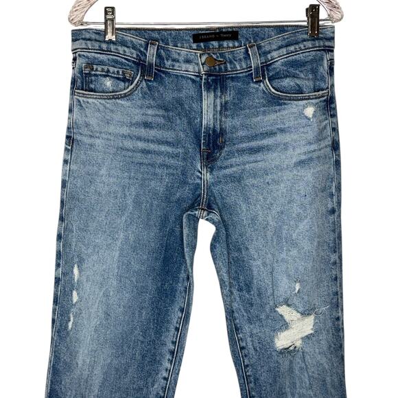 J Brand for Theory Adele Straight Leg Mid Rise Jeans Indigo Blue Size 29 - Picture 3 of 12